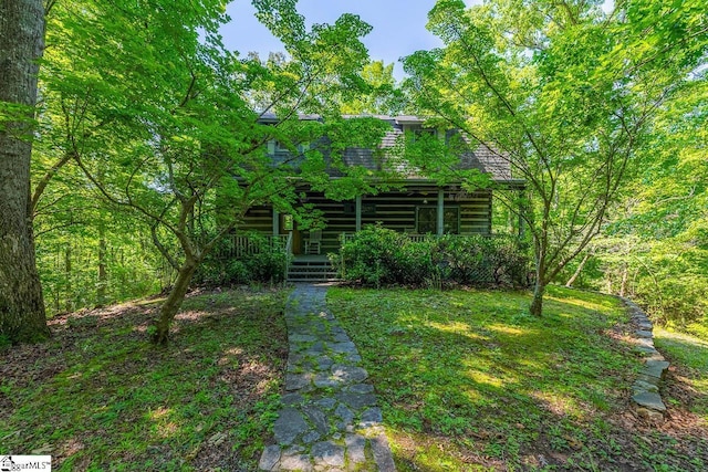 512 Doe Run, Pickens, SC 29671 - log home featuring covered porch and log exterior
