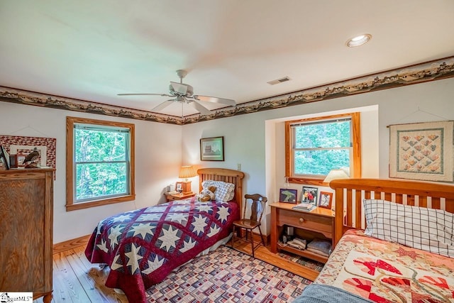 512 Doe Run, Pickens, SC 29671 - bedroom with light wood finished floors, a ceiling fan, and recessed lighting