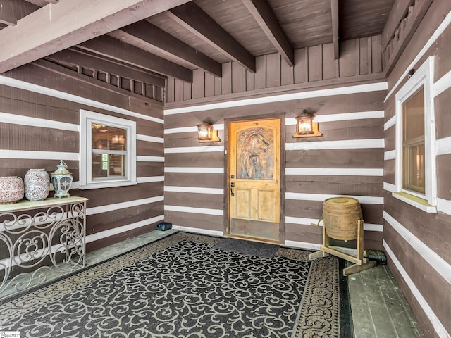 980 Mountain Forest Dr, Union Mills, NC 28167 - doorway to property with board and batten siding
