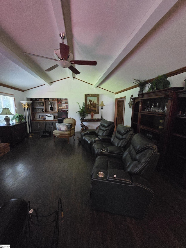 132 Mustang Cir, Simpsonville, SC 29681 - living area featuring a textured ceiling, a ceiling fan, and wood finished floors