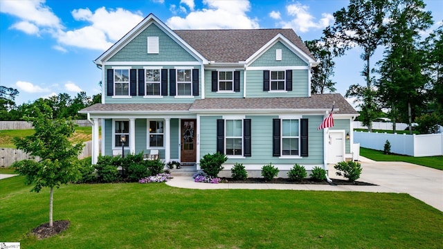 216 Deerview Trl, Simpsonville, SC 29680 - view of front of property with driveway, covered porch, and roof with shingles