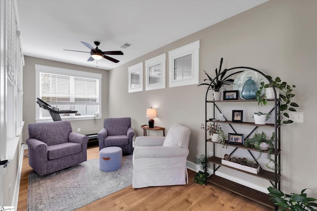216 Deerview Trl, Simpsonville, SC 29680 - living area with light wood-type flooring and ceiling fan