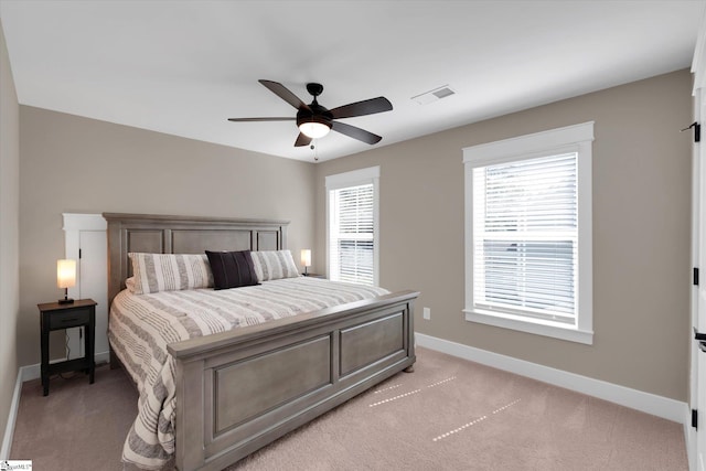 216 Deerview Trl, Simpsonville, SC 29680 - bedroom with light carpet and ceiling fan