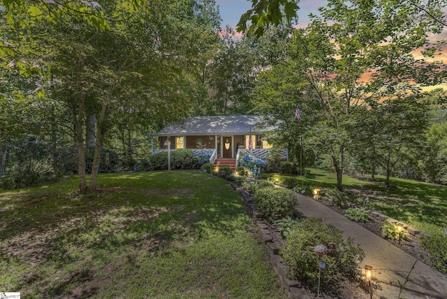 495 Pleasant Grove Rd, Pickens, SC 29671 - view of front of house featuring covered porch and a front lawn