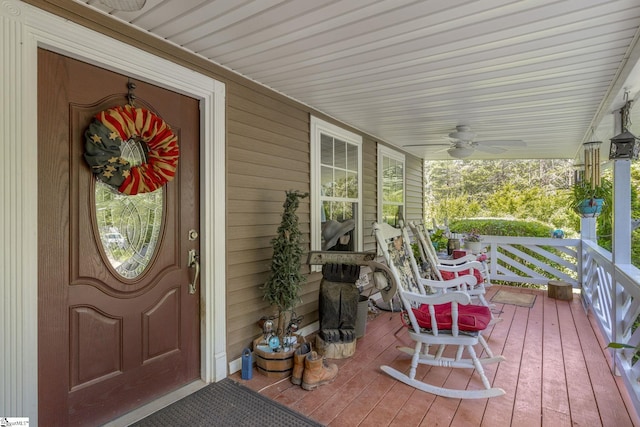 495 Pleasant Grove Rd, Pickens, SC 29671 - wooden porch featuring ceiling fan
