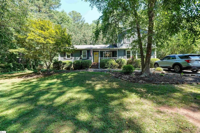 213 Quail Creek Dr, Pickens, SC 29657 - view of front of property featuring a porch and a front lawn