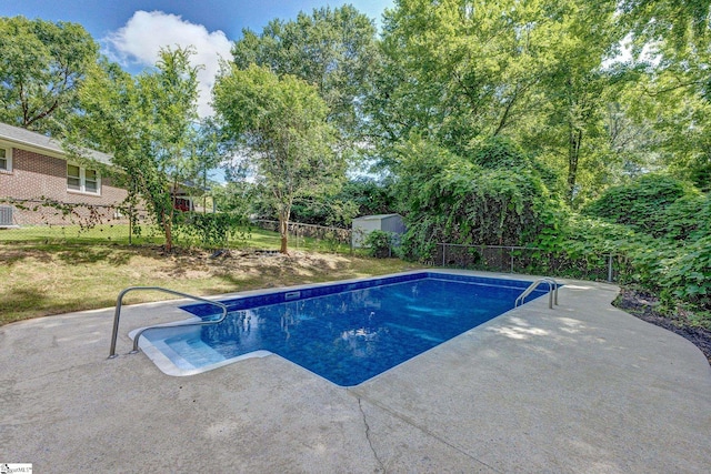 301 Thornwood Dr, Taylors, SC 29687 - outdoor pool with a patio and an outdoor structure