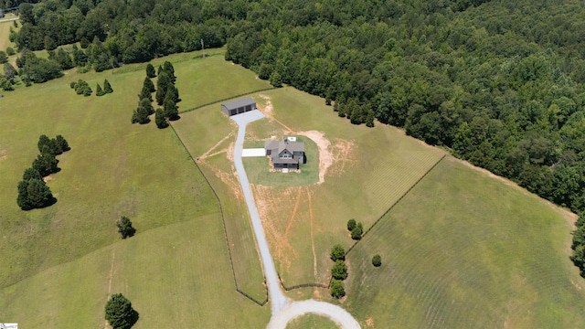621 Bascule Ridge Ln, Campobello, SC 29322 - aerial view of sparsely populated area with a heavily wooded area