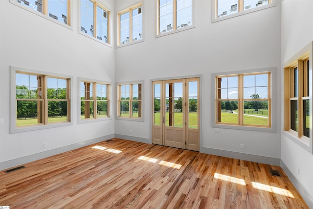 621 Bascule Ridge Ln, Campobello, SC 29322 - unfurnished sunroom with plenty of natural light and french doors