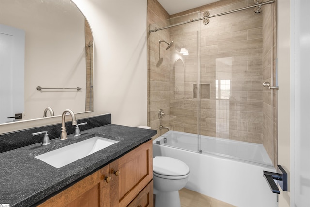 621 Bascule Ridge Ln, Campobello, SC 29322 - bathroom with vanity and enclosed tub / shower combo