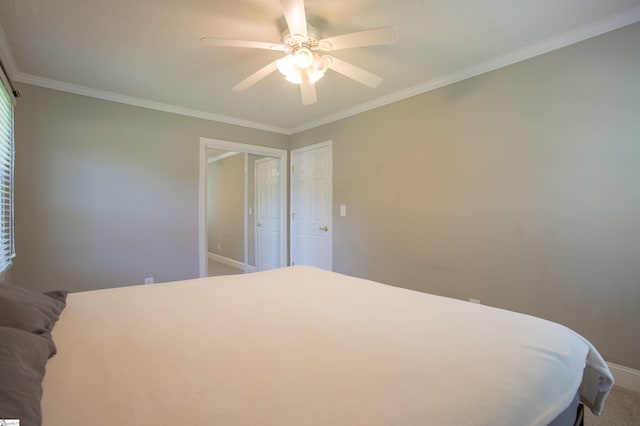 214 Cedar Cir, Easley, SC 29642 - bedroom featuring crown molding and ceiling fan