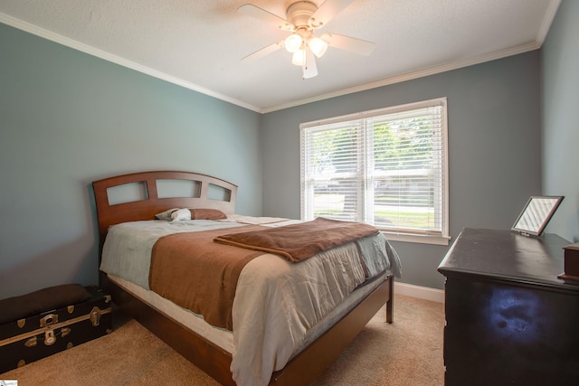 214 Cedar Cir, Easley, SC 29642 - bedroom featuring carpet, ornamental molding, and a ceiling fan
