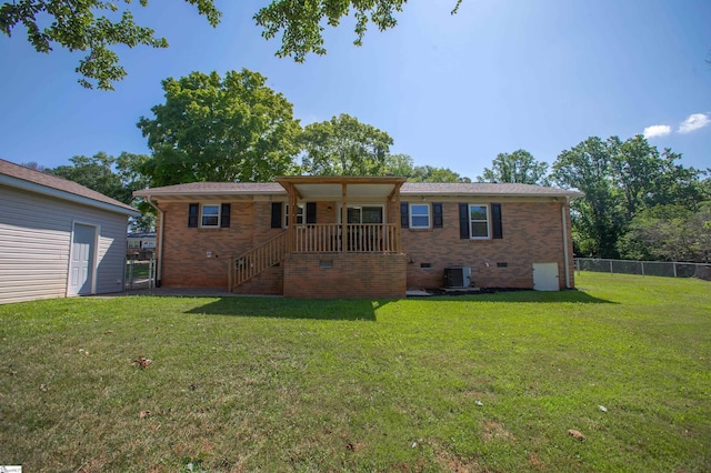 214 Cedar Cir, Easley, SC 29642 - back of property with brick siding and crawl space