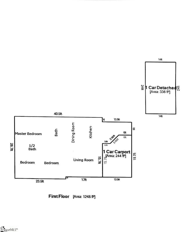 214 Cedar Cir, Easley, SC 29642 - view of floor plan / room layout