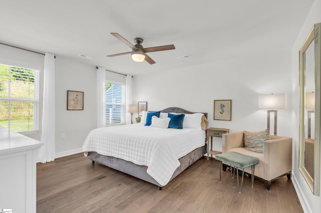639 Lynndale Ct, Greenville, SC 29617 - bedroom featuring wood finished floors and ceiling fan