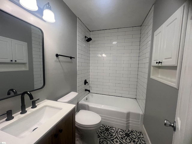 18 Maywood Dr, Taylors, SC 29687 - bathroom with vanity, shower / bath combination, and tile patterned floors