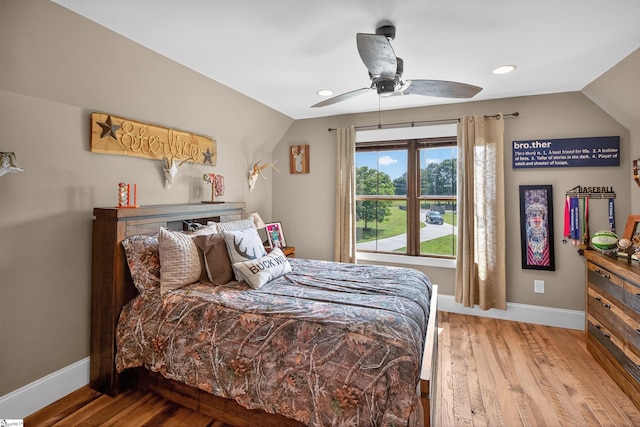 515 Herman Brooks Rd, Belton, SC 29627 - bedroom featuring wood finished floors, recessed lighting, and ceiling fan
