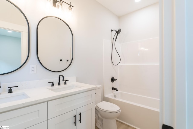 166 Dunbar St, Wellford, SC 29385 - bathroom featuring double vanity and shower / bathtub combination