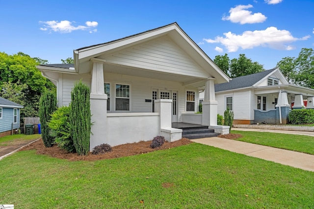 521 Anderson St, Greenville, SC 29601 - view of front of home featuring a front yard and covered porch