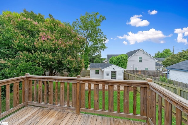 521 Anderson St, Greenville, SC 29601 - wooden deck with a fenced backyard and a storage shed