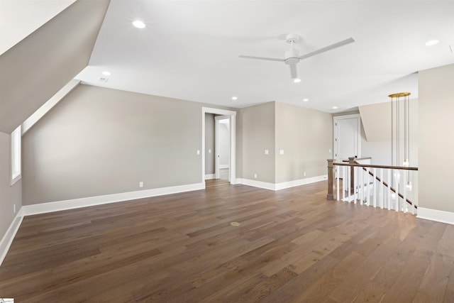 404 Odell St, Greenville, SC 29615 - spare room featuring a ceiling fan, wood finished floors, and recessed lighting