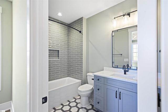 404 Odell St, Greenville, SC 29615 - bathroom featuring vanity, bathtub / shower combination, and tile patterned flooring