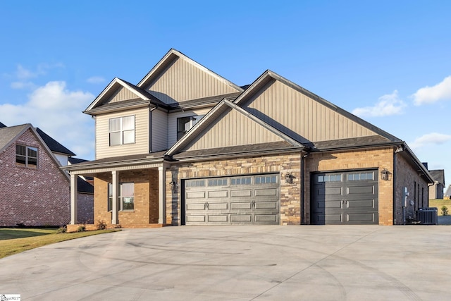 140 Mimosa Rd Lot 27, Inman, SC 29349 - craftsman inspired home featuring concrete driveway, a garage, board and batten siding, and brick siding
