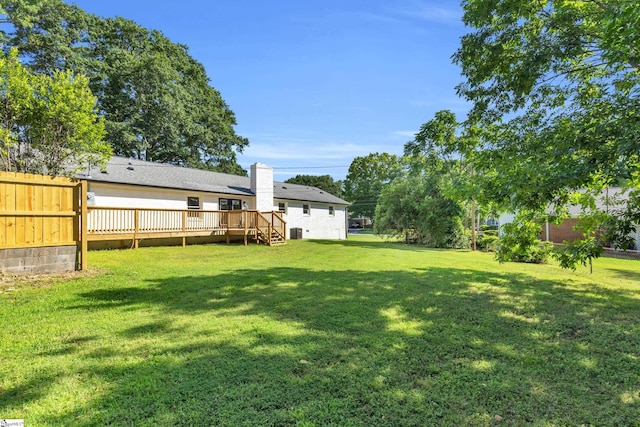 2 Melbourne Ln, Greenville, SC 29615 - view of yard with a wooden deck