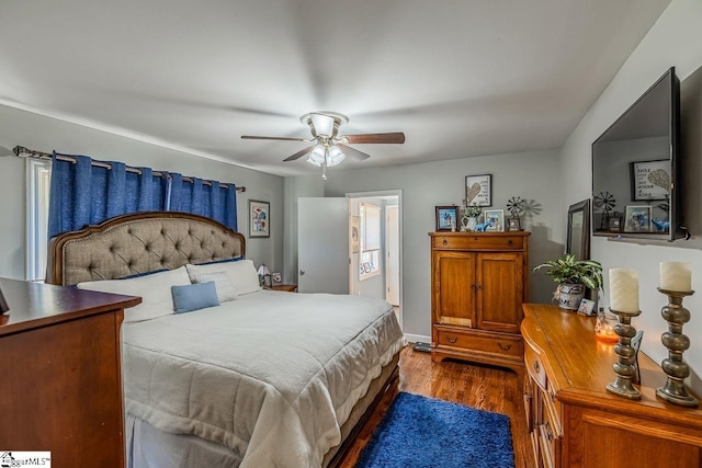 849 Harvey Rd, Greer, SC 29651 - bedroom with wood finished floors and ceiling fan