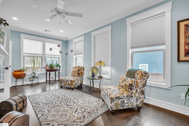 101 Mares Head Pl, Taylors, SC 29687 - living area with wood-type flooring, ceiling fan, and recessed lighting