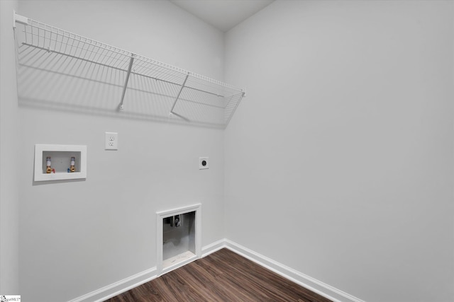 313 E Compass Way, Easley, SC 29640 - laundry area featuring hookup for an electric dryer, washer hookup, and dark wood-style floors