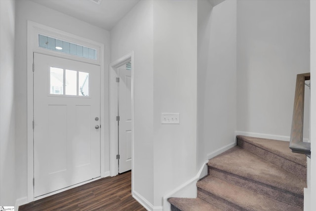 313 E Compass Way, Easley, SC 29640 - entrance foyer featuring stairway and dark wood-style floors