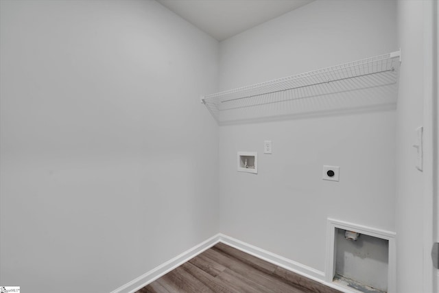292 E Compass Way, Easley, SC 29640 - washroom with electric dryer hookup, washer hookup, and dark wood-style floors