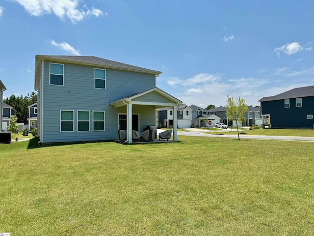 203 Lanyard Ln, Greenville, SC 29607 - back of house with a yard and a residential view