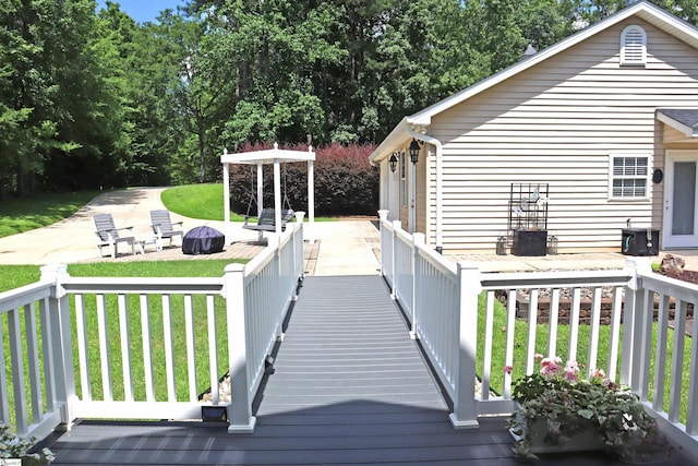 224 Seabright Cir, Cross Hill, SC 29332 - wooden deck featuring a yard