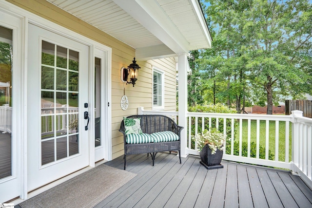 224 Seabright Cir, Cross Hill, SC 29332 - view of wooden porch