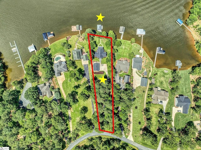 224 Seabright Cir, Cross Hill, SC 29332 - aerial overview of property's location featuring property parcel outlined
