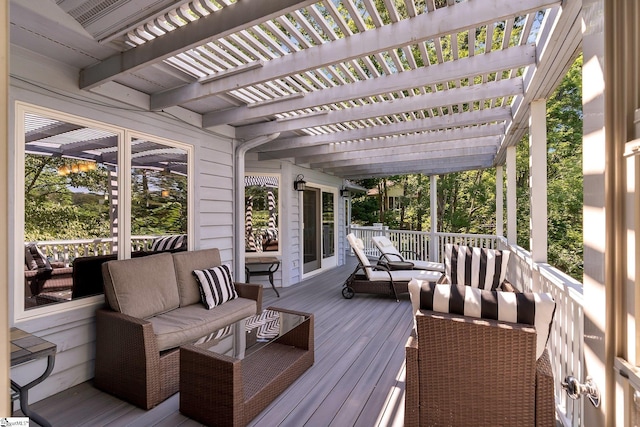 24 Lighthouse Way Dr, Salem, SC 29676 - wooden deck with a pergola and an outdoor hangout area