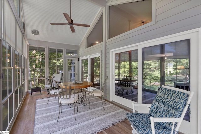 24 Lighthouse Way Dr, Salem, SC 29676 - sunroom / solarium with ceiling fan and lofted ceiling