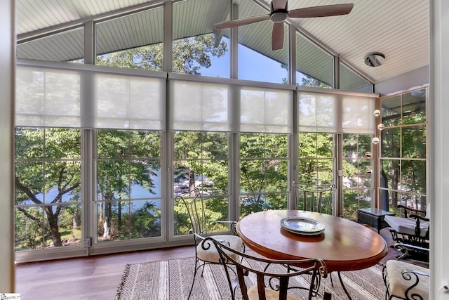 24 Lighthouse Way Dr, Salem, SC 29676 - sunroom with a ceiling fan, vaulted ceiling, and outdoor dining space