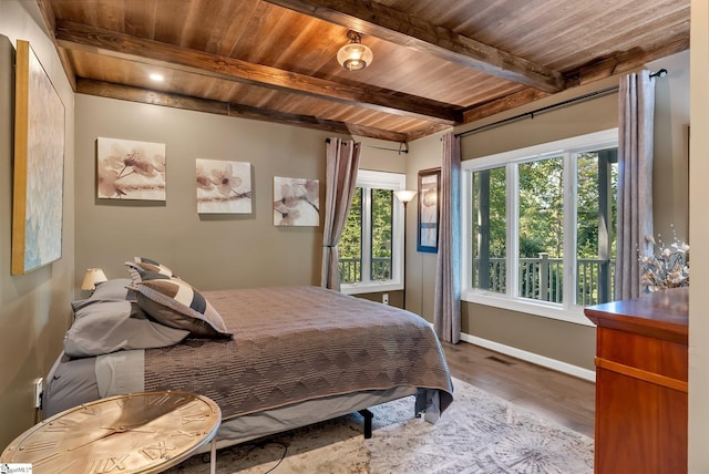 24 Lighthouse Way Dr, Salem, SC 29676 - bedroom featuring a wood ceiling with exposed beams and wood finished floors