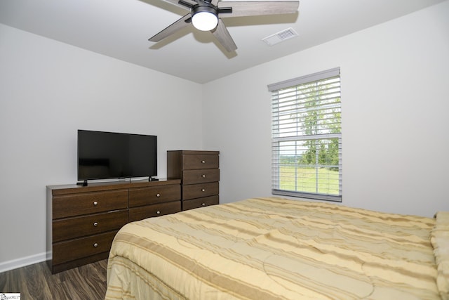 228 Anna Gray Cir, Easley, SC 29640 - bedroom with dark wood-style floors and a ceiling fan