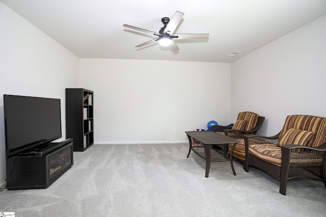 228 Anna Gray Cir, Easley, SC 29640 - sitting room featuring light colored carpet and ceiling fan