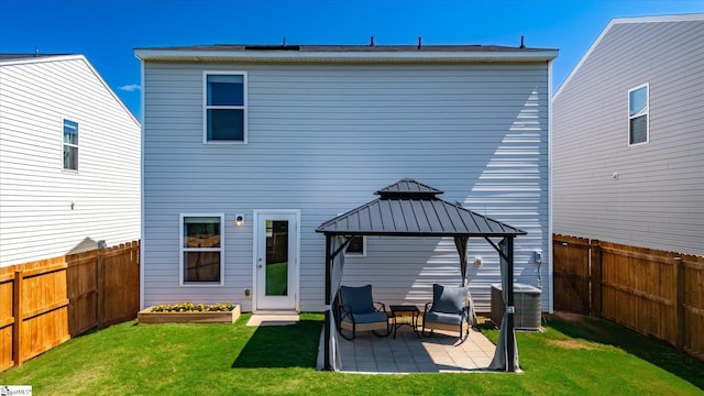 209 Long Grove Ln, Greer, SC 29650 - rear view of property with a gazebo, a patio area, and a fenced backyard