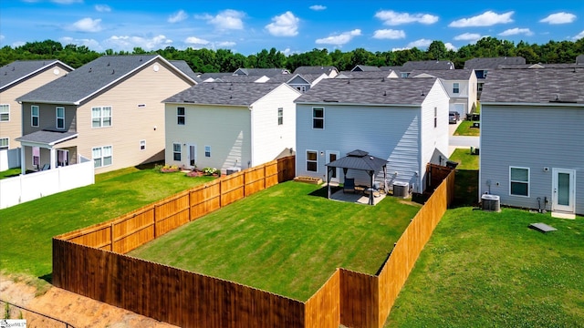209 Long Grove Ln, Greer, SC 29650 - rear view of property with a gazebo, a residential view, and a fenced backyard