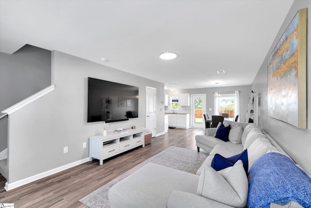 209 Long Grove Ln, Greer, SC 29650 - living area featuring wood finished floors