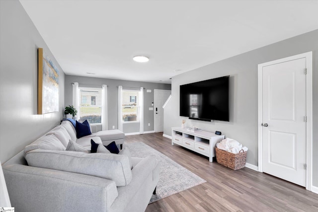 209 Long Grove Ln, Greer, SC 29650 - living area featuring baseboards and wood finished floors