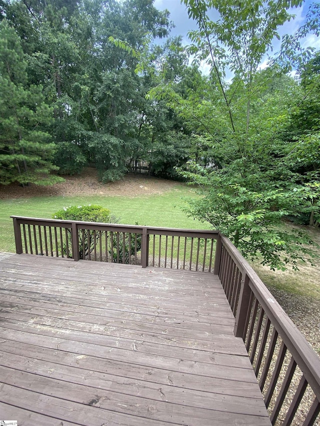 523 Meadowsweet Ln, Greenville, SC 29615 - wooden terrace featuring a lawn