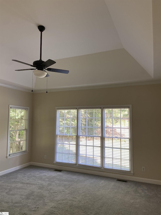 523 Meadowsweet Ln, Greenville, SC 29615 - carpeted empty room with ceiling fan and crown molding