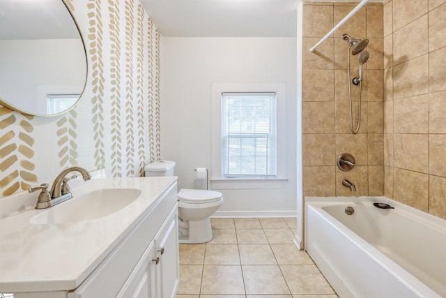 24 Burts St, Pelzer, SC 29669 - bathroom featuring vanity, tile patterned floors, and bathtub / shower combination